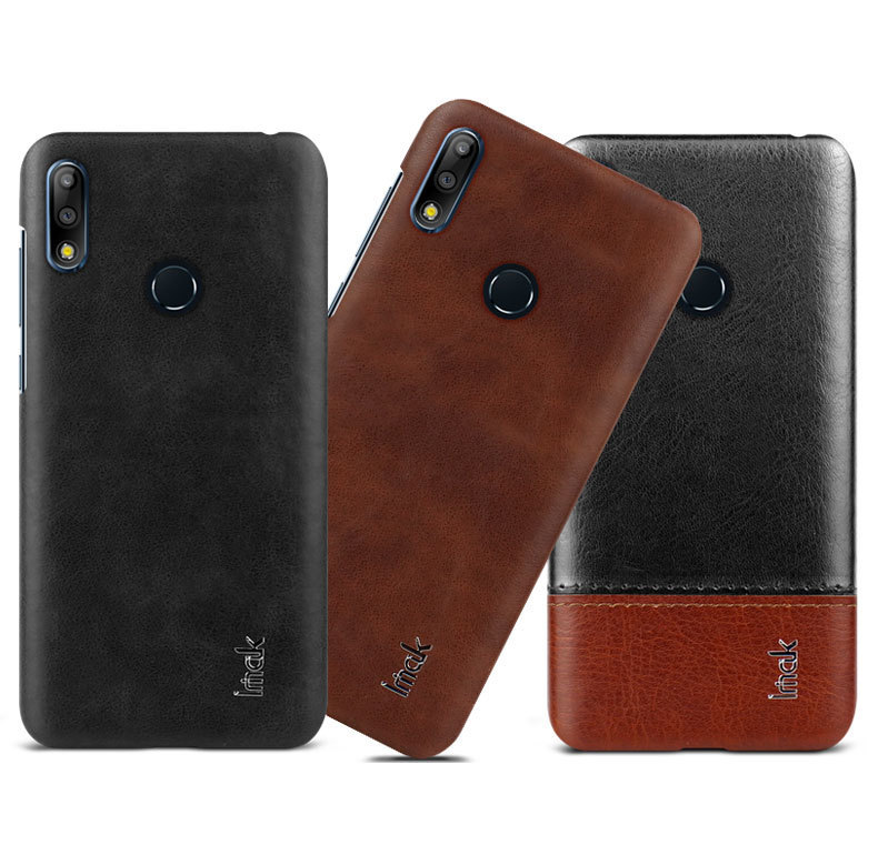 Case Asus Zenfone Max Pro (M2) ZB631KL #เคสฝาหลังพลาสติกเคลือบหนัง PU IMAK Ruiyi Series