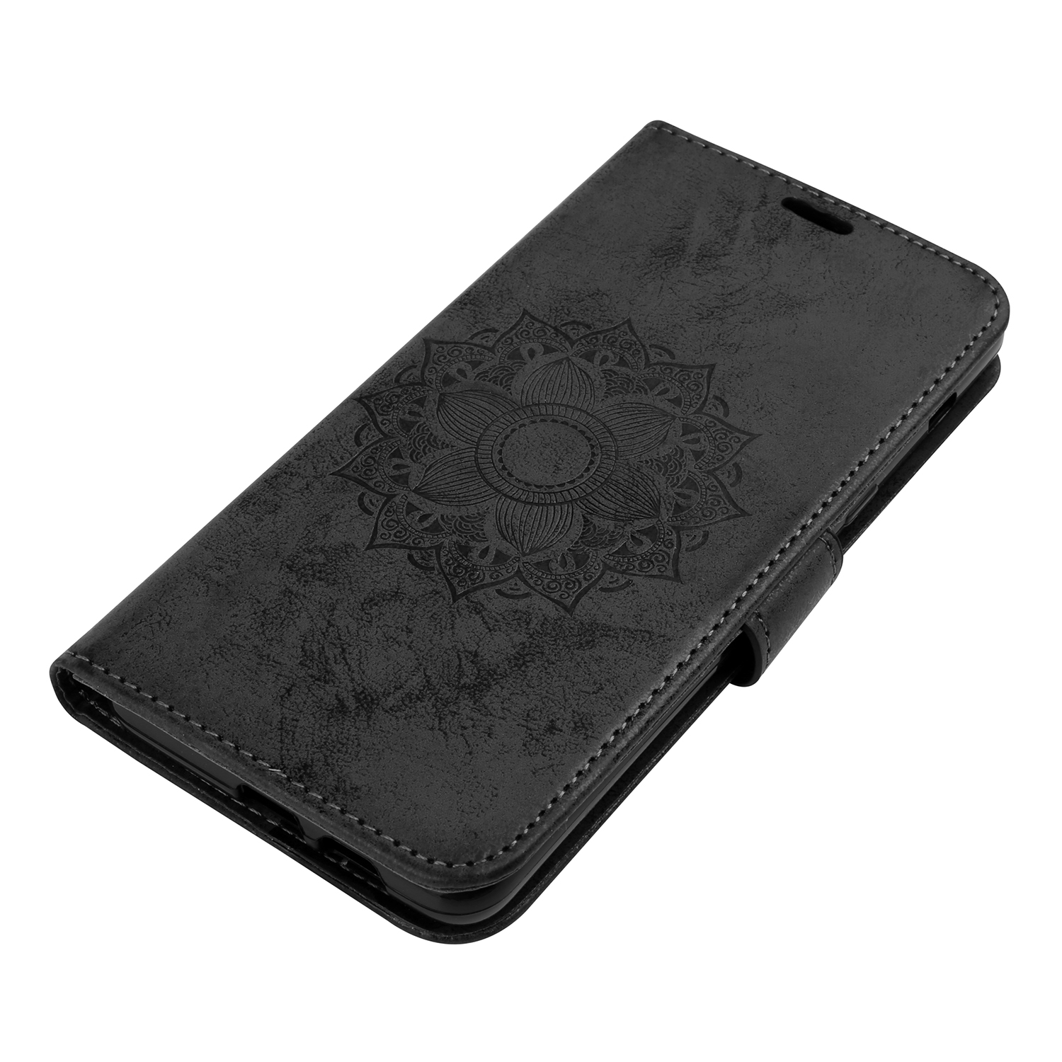 Case Samsung Galaxy A8 (2018) #เคสฝาพับพิมพ์ลายดอกไม้ Mandala Flower