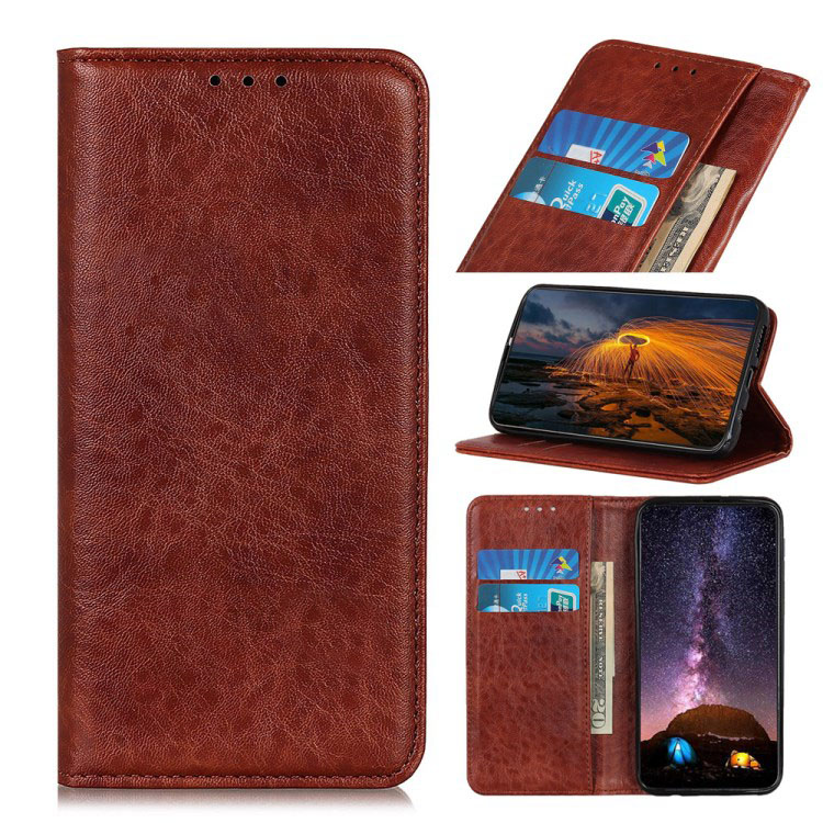 เคส Samsung Galaxy Note 20 / Note 20 5G #เคสฝาพับหนัง PU ผิวหนังม้า Auto-absorbed Crazy Horse PU Leather Stand Cover