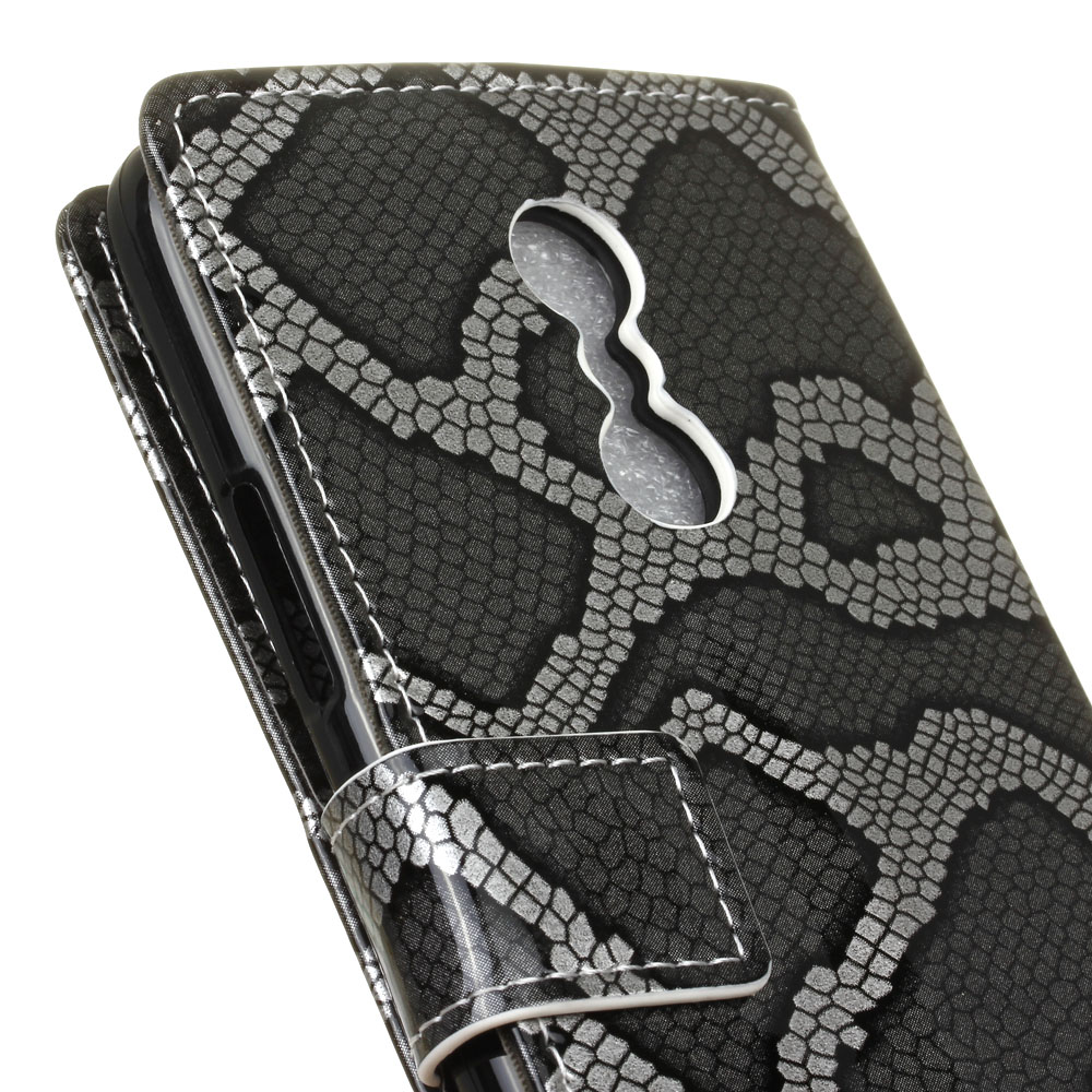Case Lenovo K6 Note เคสลายหนังงูสไตล์กระเป๋าสตางค์ สวยดูดีมีระดับ เคสหนังPU