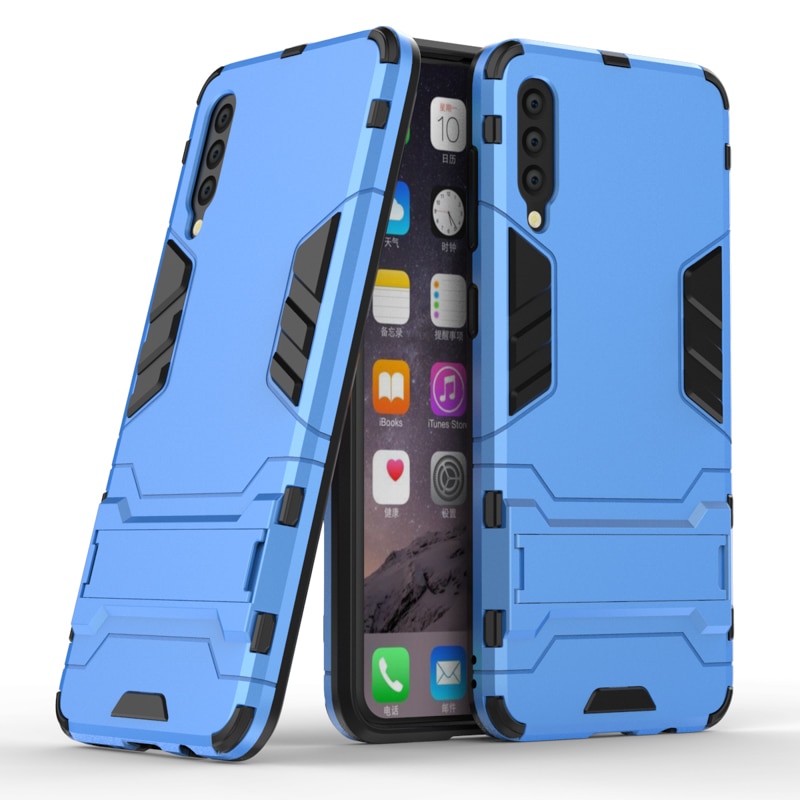 Case Samsung Galaxy A50 / A50s / A30s #เคสฝาหลังพลาสติก ไฮบริด TPU + Kickstand