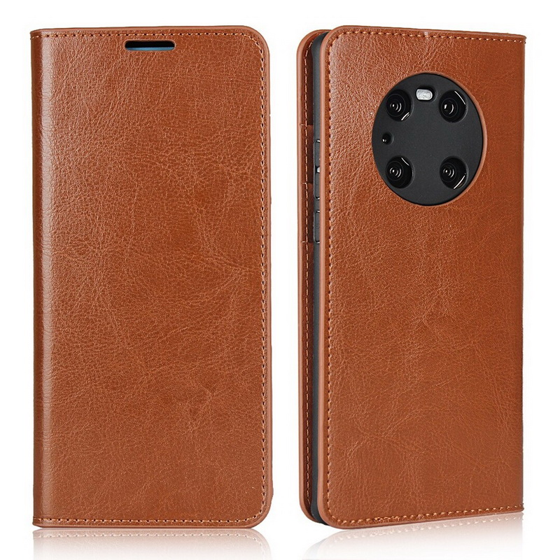 Case Huawei Mate 40 Pro #เคสฝาพับหนังแท้แบบกระเป๋าสตางค์คุณภาพดี Crazy Horse Genuine Leather Cover