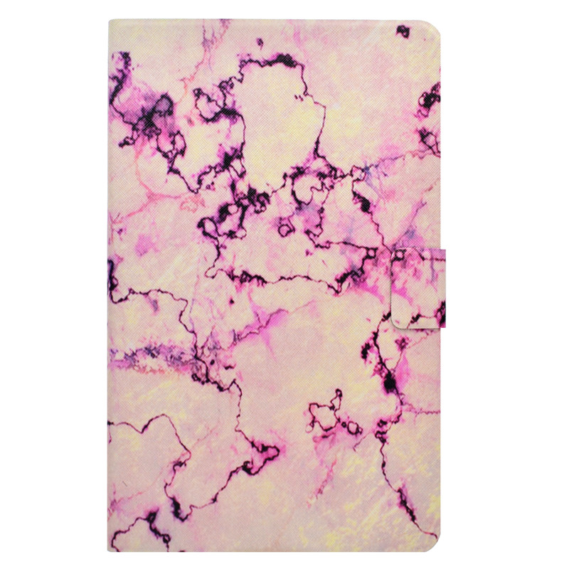 เคส Samsung Galaxy Tab A 10.1 2016 T580 T585 #เคสฝาพับหนัง PU พิมลาย รูปแบบลายหินอ่อนสวยงามทันสมัย