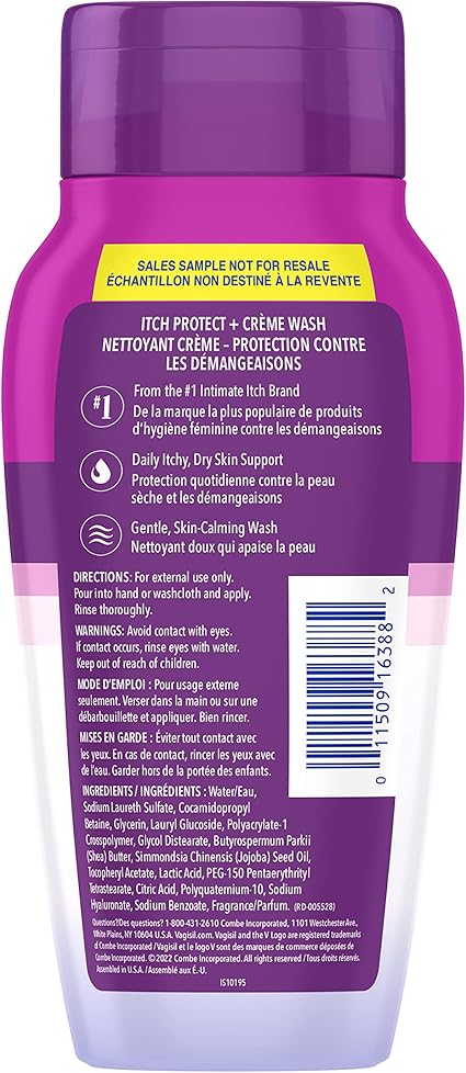Vagisil® Itch Protect Daily Cream wash 240 ml ครีมอาบน้ำ ให้ความชุ่มชื้น