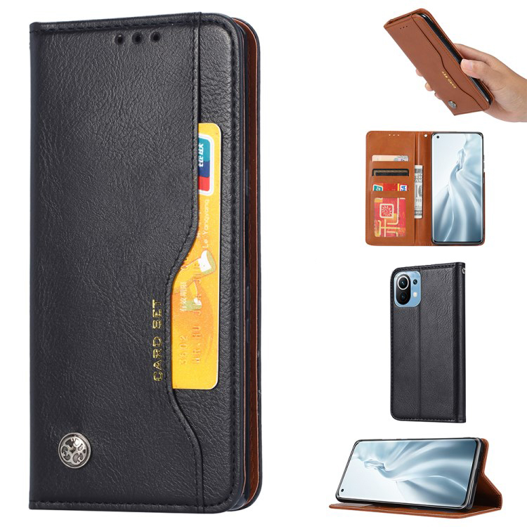 เคส Xiaomi Mi 11 #เคสฝาพับแบบกระเป๋าสตางค์หนัง PU มีช่องเสียบบัตรคุณภาพดี