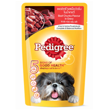 Pedigree(เพดดิกรี) เปียกแบบซอง รสเนื้อชิ้น 130g