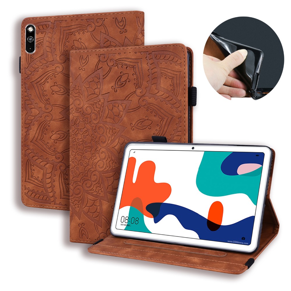 เคส Huawei MatePad 10.4 (2020) #เคสฝาพับหนัง PU พิมพ์ลายนูน Imprinted Pattern Leather Stand Case