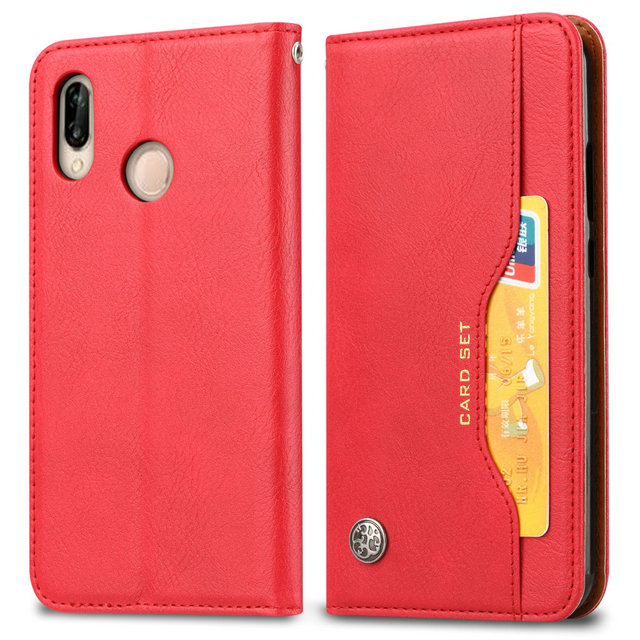Case Huawei P30 Lite #เคสฝาพับแบบกระเป๋าสตางค์หนัง PU มีช่องเสียบบัตรคุณภาพดีราคาถูก