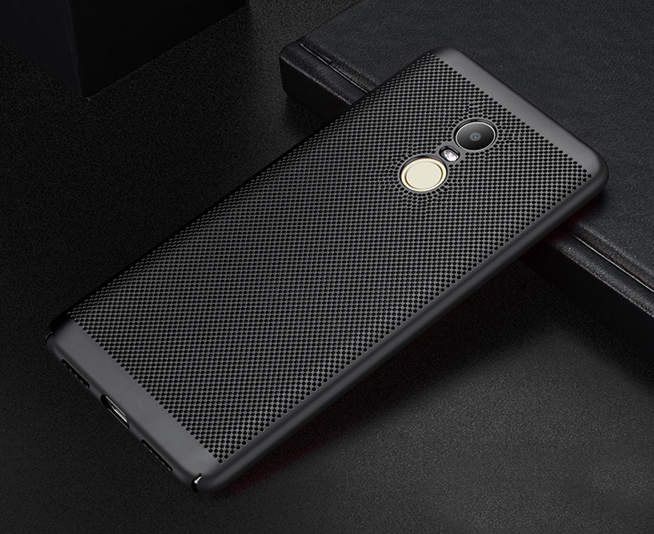 เคส Xiaomi Redmi 5 #เคสฝาหลังพลาสติกรูตะแกรงช่วยระบายความร้อน Hollow Mesh PC Shell