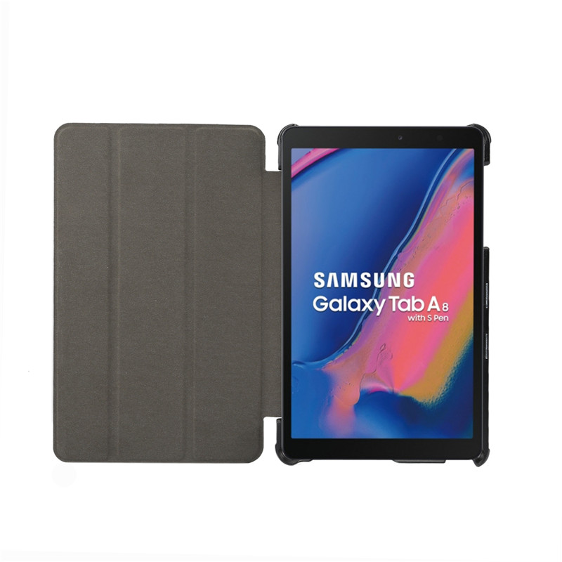 Case Samsung Galaxy Tab A7 Lite 8.7" T220 T225 #เคสฝาพับปกสามพับลายเนื้อหินอ่อน Marble Texture Tri-fold PU Leather + PC Stand Tablet Shell