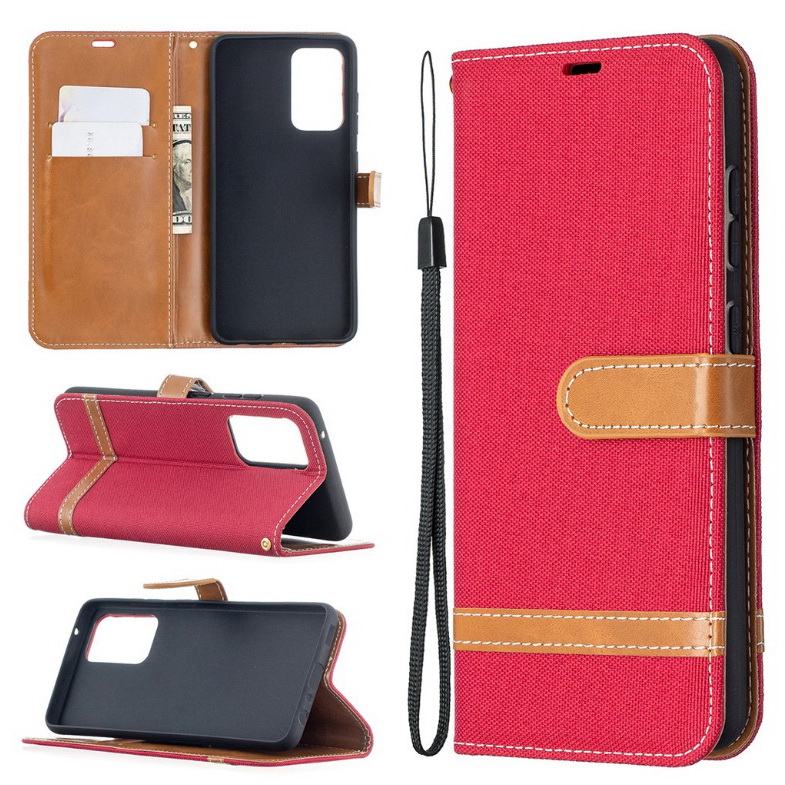 เคส Samsung Galaxy A13 4G #เคสฝาพับหนัง PU พร้อมสายคล้องมือ สีสันสดใส