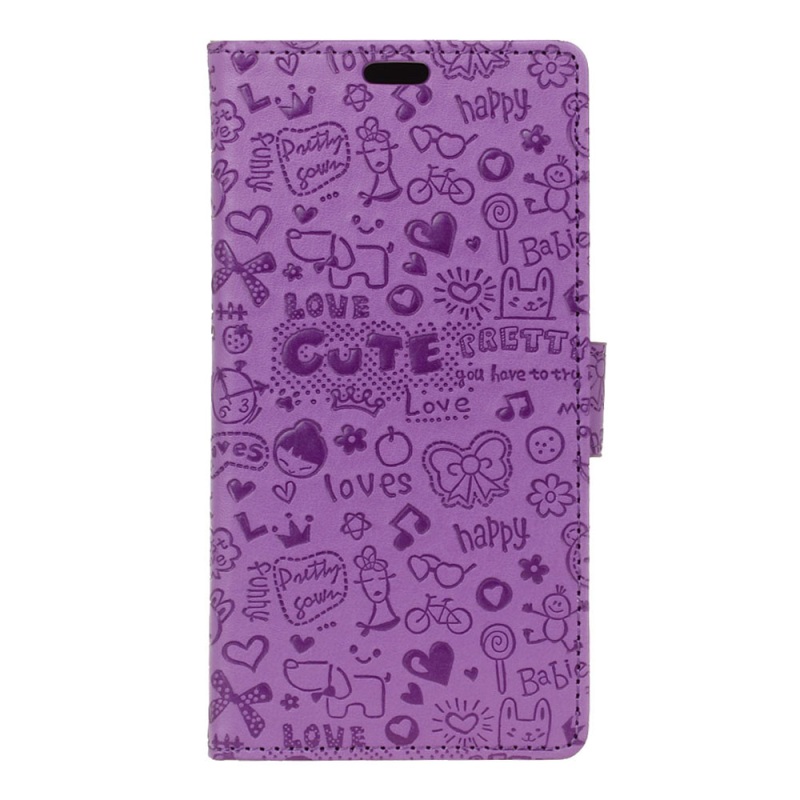 เคส Lenovo K6 Note สไตล์กระเป๋าสตางค์ ภาพการ์ตูน Graffiti น่ารักๆสีสันสดใสสวยงาม