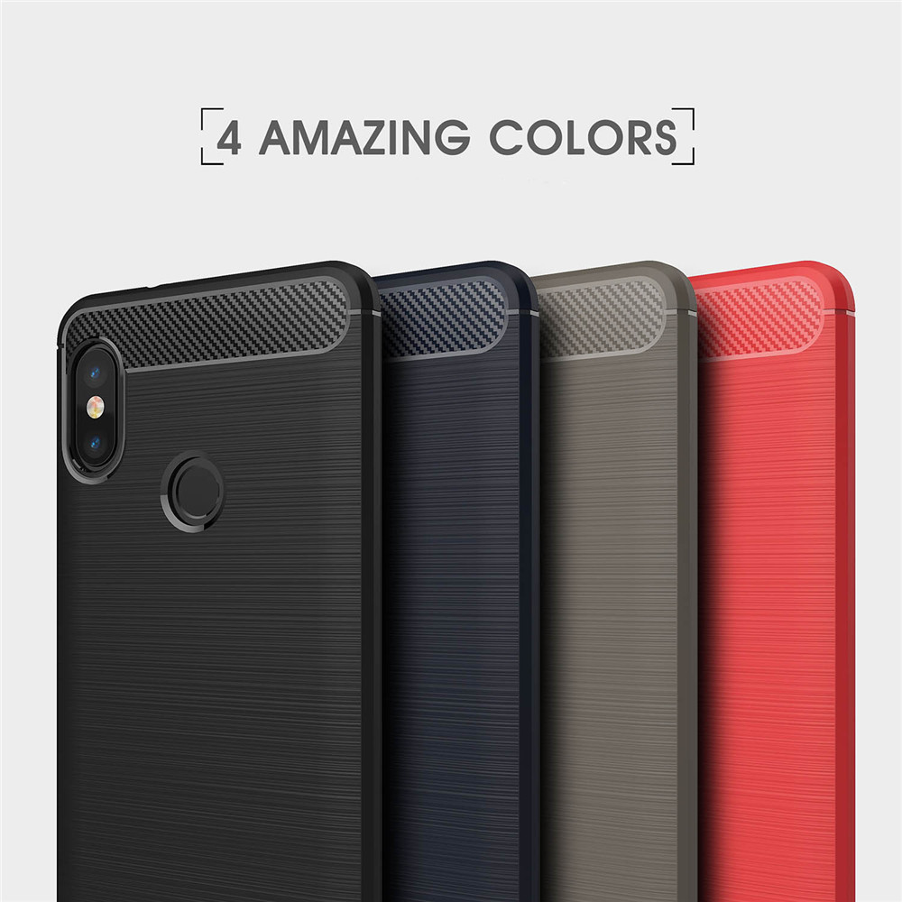 เคส Xiaomi Redmi Note 5 #เคสฝาหลัง TPU นิ่มคาร์บอนไฟเบอร์ผิวแบบขัดแปรงสวยงามทันสมัย
