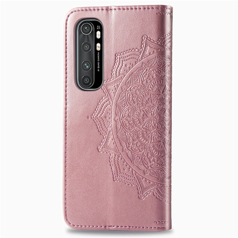 Case Xiaomi Mi Note 10 Lite #เคสฝาพับหนัง PU ผิวลายนูน Embossed Mandala Flower Leather Wallet