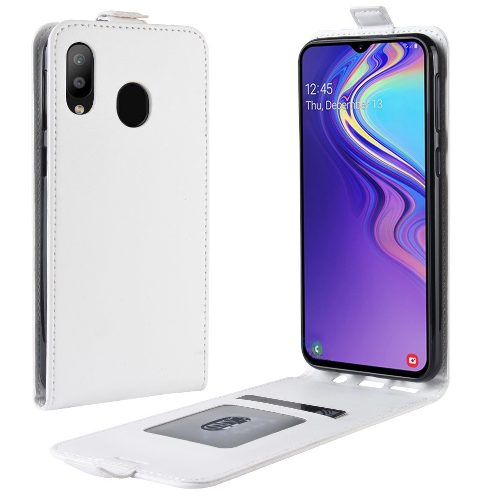 Case Samsung Galaxy A30/A20 #เคสฝาพับแนวตั้งหนัง PU ผิวหนังม้า Crazy Horse Skin Leather