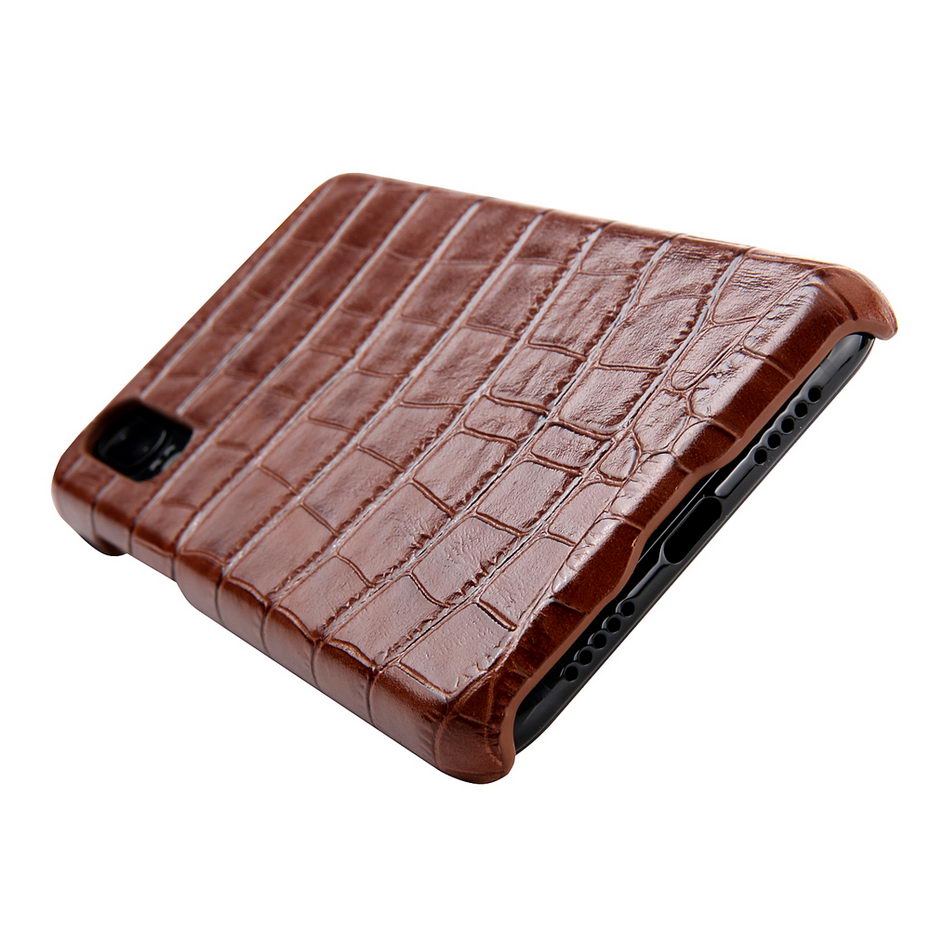 Case Huawei P20 Pro #เคสฝาหลังรูปแบบลายผิวจระเข้หนังแท้คุณภาพดี Crocodile Texture Genuine Leather Coated