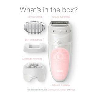Braun® Epilator Silk-épil 5 Hair Removal for Women Shaver & Trimmer Model 5391 SES 5-620 เครื่องกำจัดขน สำหรับผู้หญิง