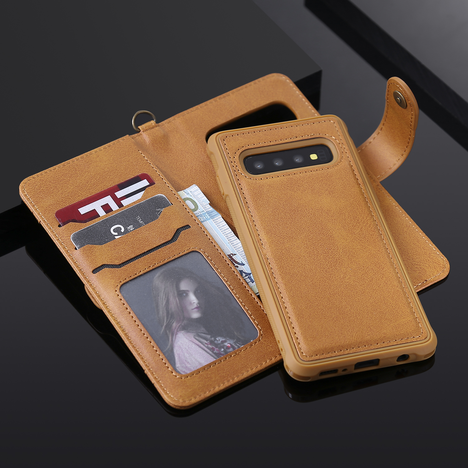 Case Samsung Galaxy S10 #เคสฝาพับแบบ 2-in-1 ปกหนังแม่เหล็กถอดได้ พร้อมฟีเจอร์ Wallet, Stand