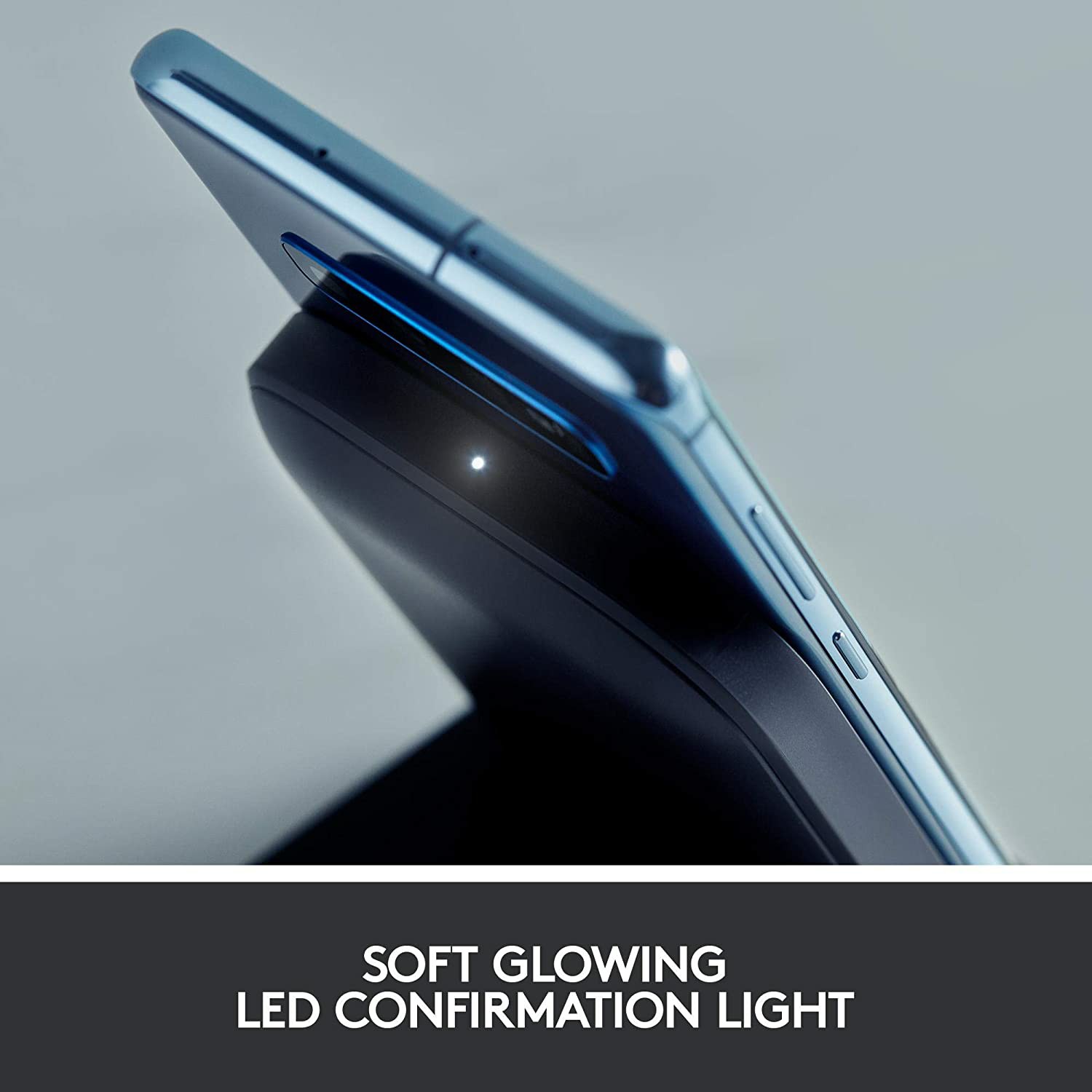 Logitech® Powered 10W Wireless Charging Stand For Phones and AirPods โลจิเทค แท่นชาร์จไร้สาย รองรับอุปกรณ์มาตรฐาน Qi