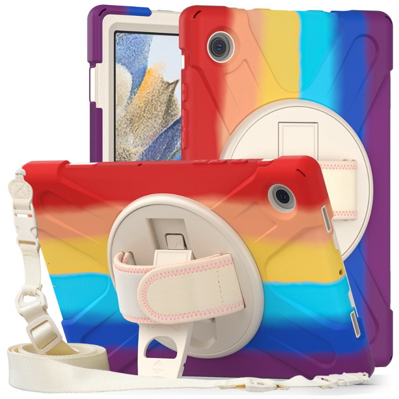 เคส Samsung Galaxy Tab S8+ 5G 12.4" #เคสฝาหลังกันกระแทกมีที่สวมมือพร้อมสายคล้องไหล่