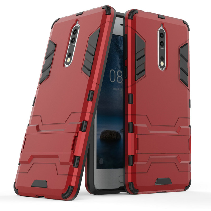 เคส Nokia 8 #เคสฝาหลัง Cool Guard ไฮบริด พลาสติก+TPU มีขาตั้งในตัวสวยงามทันสมัย