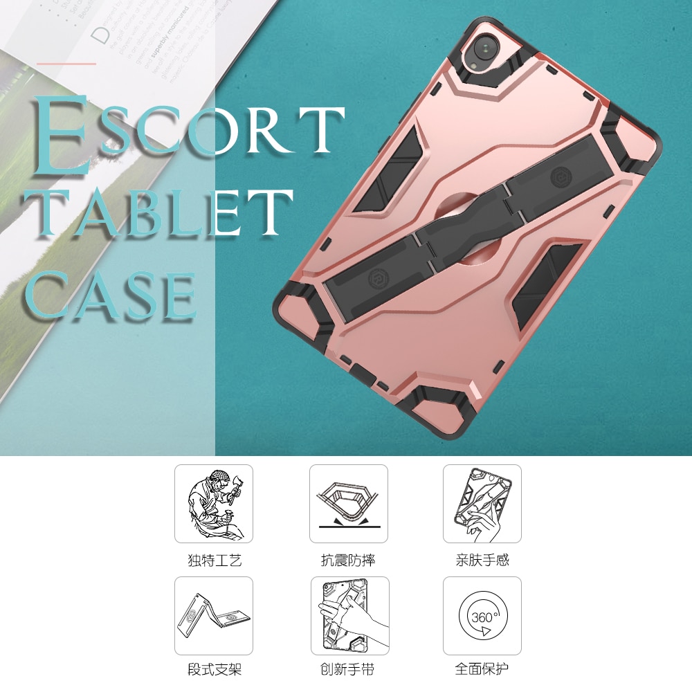 Case Huawei MediaPad M6 10.8 #เคสฝาหลังแท็บเล็ตกันกระแทกมีที่สวมนิ้ว Shield Style Strap Kickstand