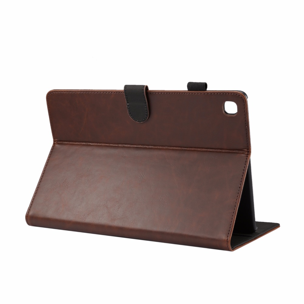 เคส Samsung Galaxy Tab S5e SM-T720 SM-T725 #เคสฝาพับหนัง PU ผิวหนังม้า Crazy Horse Texture PU Leather Wallet