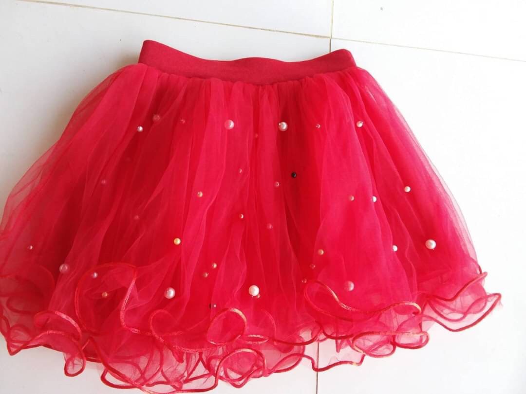 กระโปรงเด็ก ฟรุ้งฟริ้งติดมุก