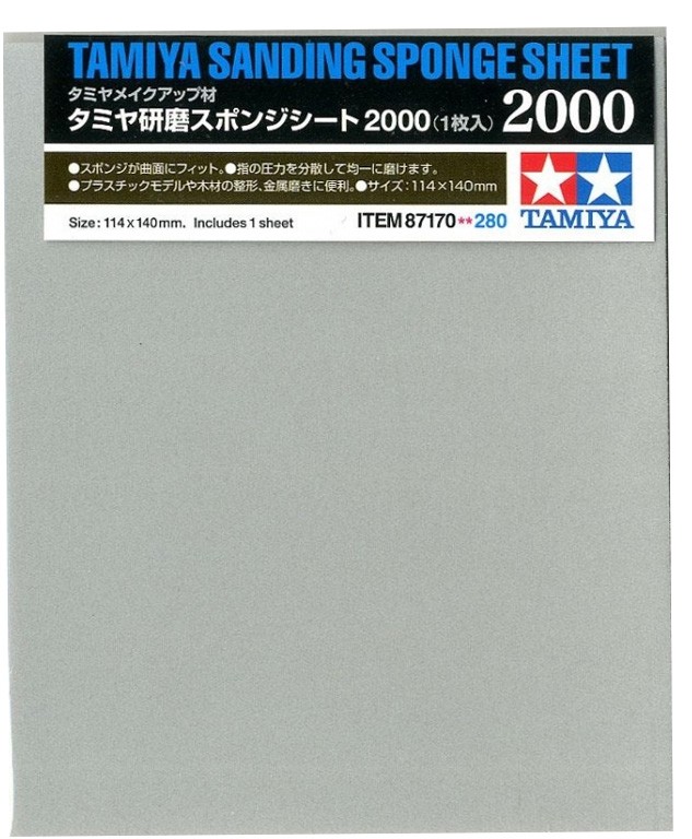 87170 Tamiya Sanding Sponge Sheet 2000