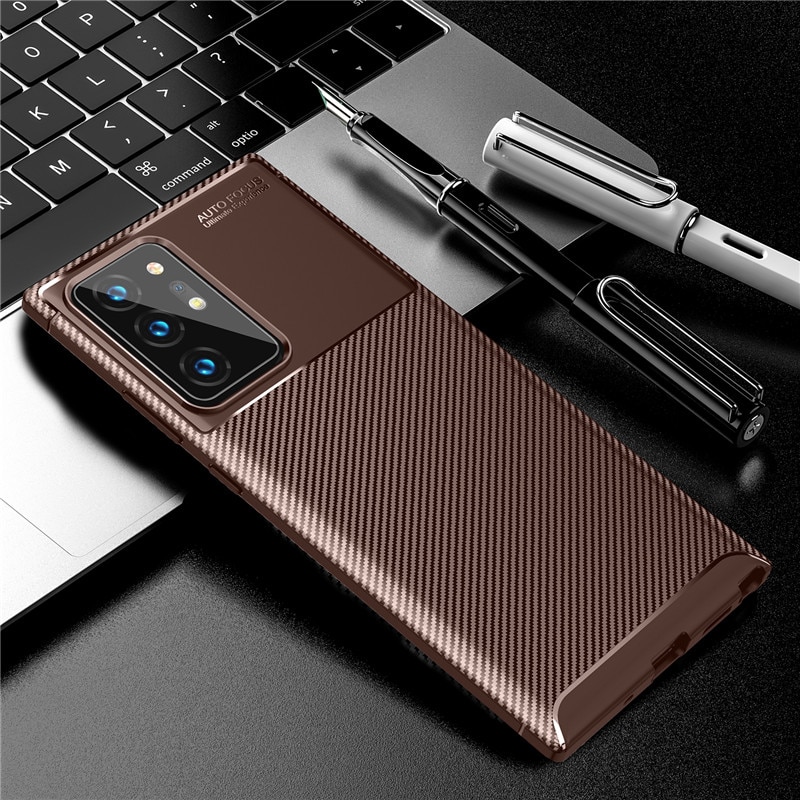 Case Samsung Galaxy Note 20 Ultra / Note 20 Ultra 5G #เคสฝาหลังนิ่ม Carbon Fiber Anti-drop TPU Protection