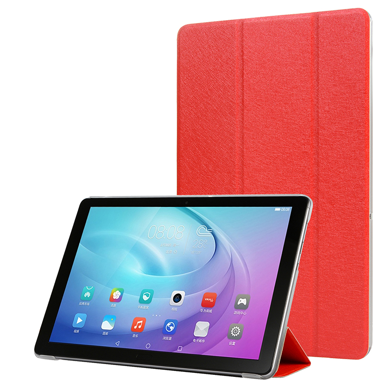 Case Samsung Galaxy Tab S5e SM-T720 SM-T725 #เคสฝาพับหนัง PU พับสามพับ Silk Texture Leather Stand Case