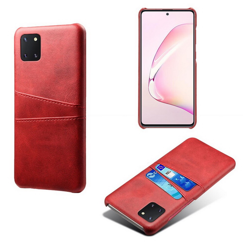 Case Samsung Galaxy Note 10 Lite #เคสแบบฝาหลังหุ้มหนัง Double Card Slots PU Leather Coated