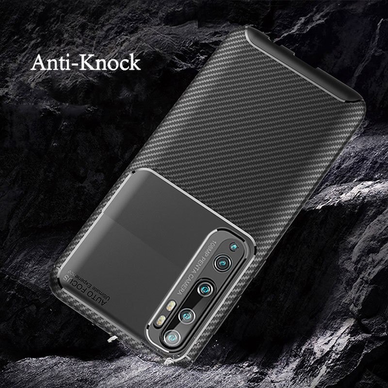 เคส Xiaomi Mi Note 10 Pro #เคสฝาหลังนิ่ม Carbon Fiber Anti-drop TPU Protection