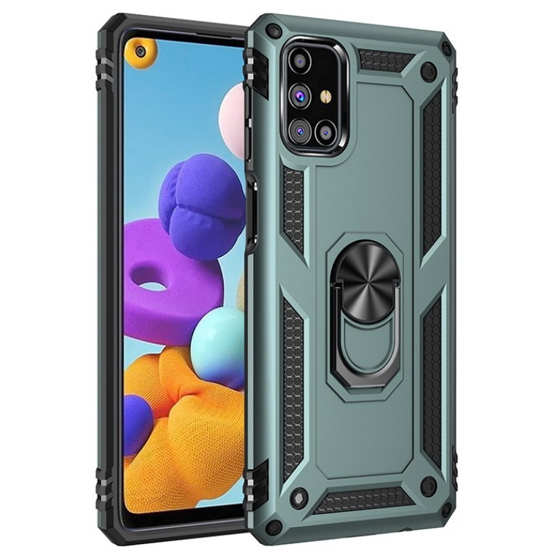 Case Samsung Galaxy M51 #เคสฝาหลัง Hybrid TPU+PC มีแหวนสวมนิ้ว