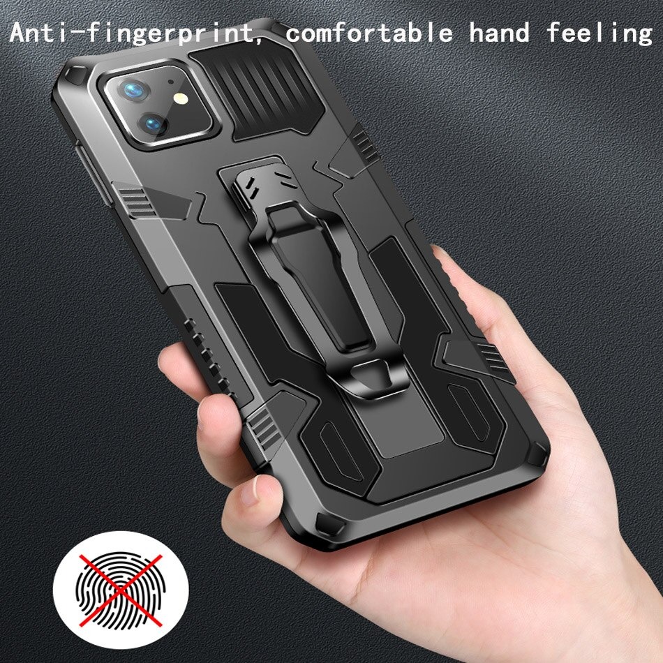 เคส Iphone 14 Pro Max #เคสฝาหลังกันกระแทกมีคลิบหนีบ ไฮบริด พลาสติก+TPU Heavy Duty R