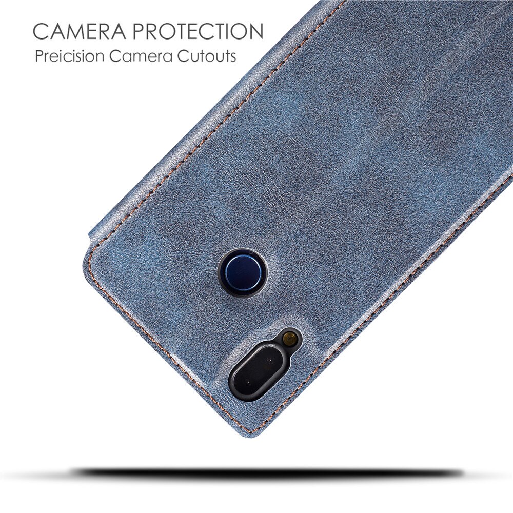 เคส Samsung Galaxy A20 / A30 #เคสฝาพับหนัง PU สไตล์เรียบง่ายออกแบบบางมีช่องเสียบการ์ด Ultra-thin Simple Style Leather Flip