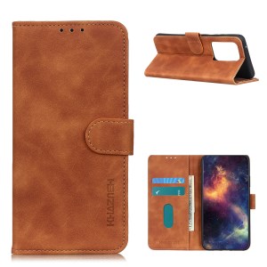 เคส Samsung Galaxy S21 Ultra#เคสฝาพับหนัง PUมีช่องเก็บบัตร KHAZNEH Retro Leather with Wallet