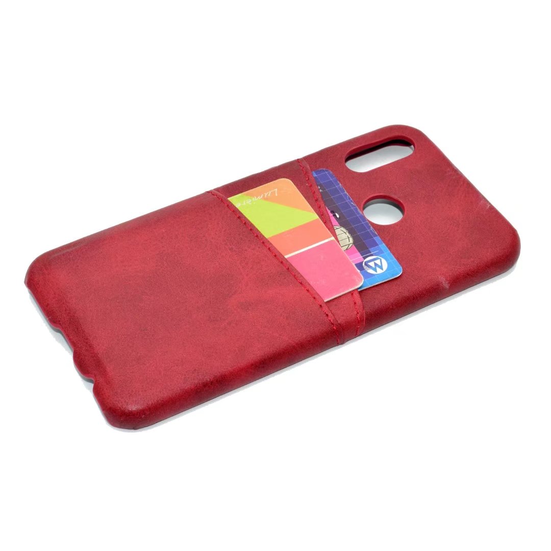 Case Huawei P20 Lite / Nova 3e #เคสฝาหลังหุ้มหนัง Double Card Slots PU Leather Coated