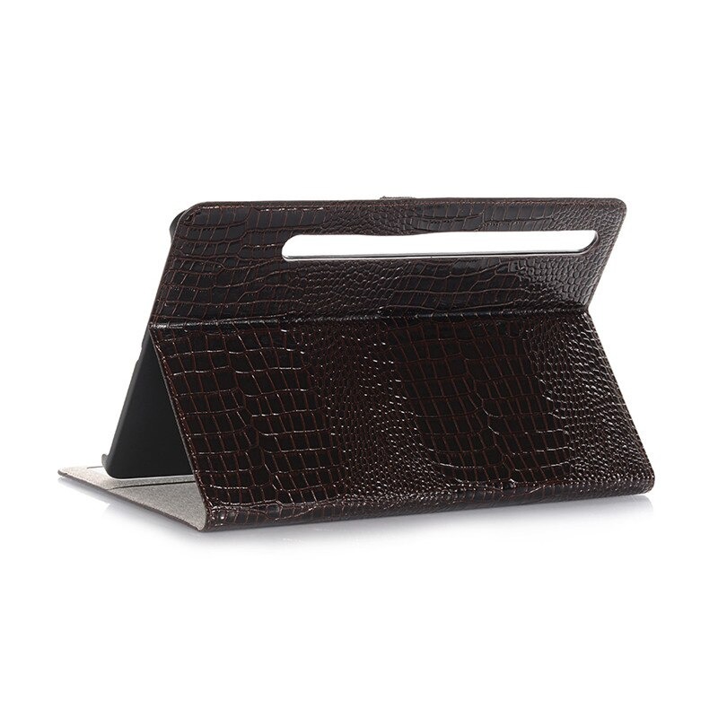 เคส Samsung Galaxy Tab S7 SM-T870 SM-T875 #เคสฝาพับแบบกระเป๋าสตางค์ลายผิวหนังจระเข้ Crocodile Texture