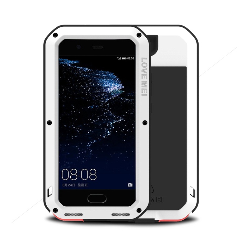 Case Huawei P10 Plus #เคสโทรศัพท์ LOVE MEI แข็งแรงทนทาน (โลหะ-ซิลิโคน-กระจกนิรภัย)