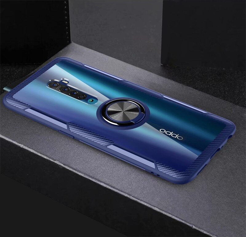 เคส Oppo Reno 2F #เคสฝาหลังใสมีแหวนสวมนิ้ว Finger Ring Kickstand Acrylic + TPU
