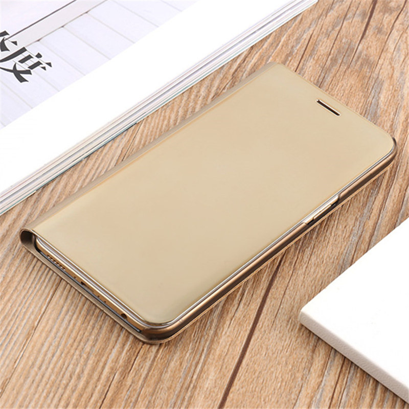 Case OPPO F7 #เคสฝาพับหนัง PU ปกพลาสติกโปร่งแสงผิวเคลือบเงาสวยงามทันสมัย