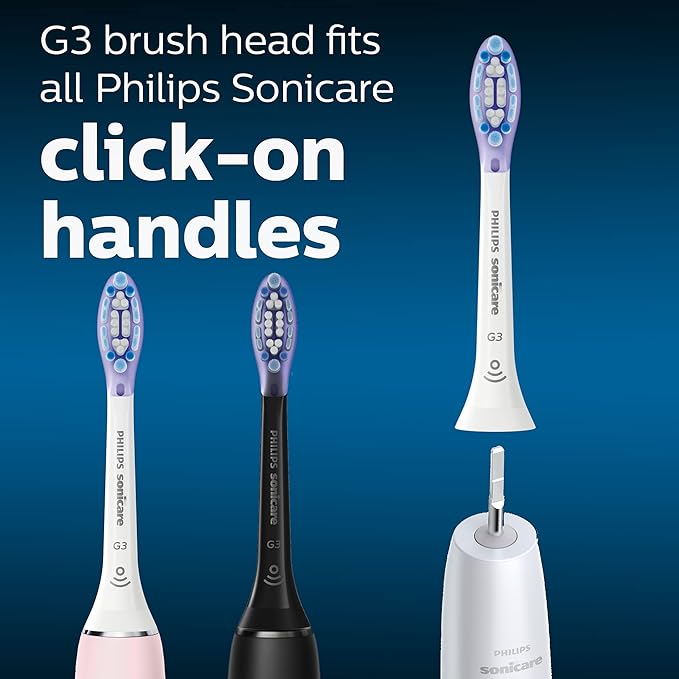 Philips® Sonicare G3 Premium Gum Care Brush Heads 4 Brush Heads หัวแปรงสีฟันไฟฟ้า รีฟิว 4 หัว รุ่น G3 HX9054/65 White