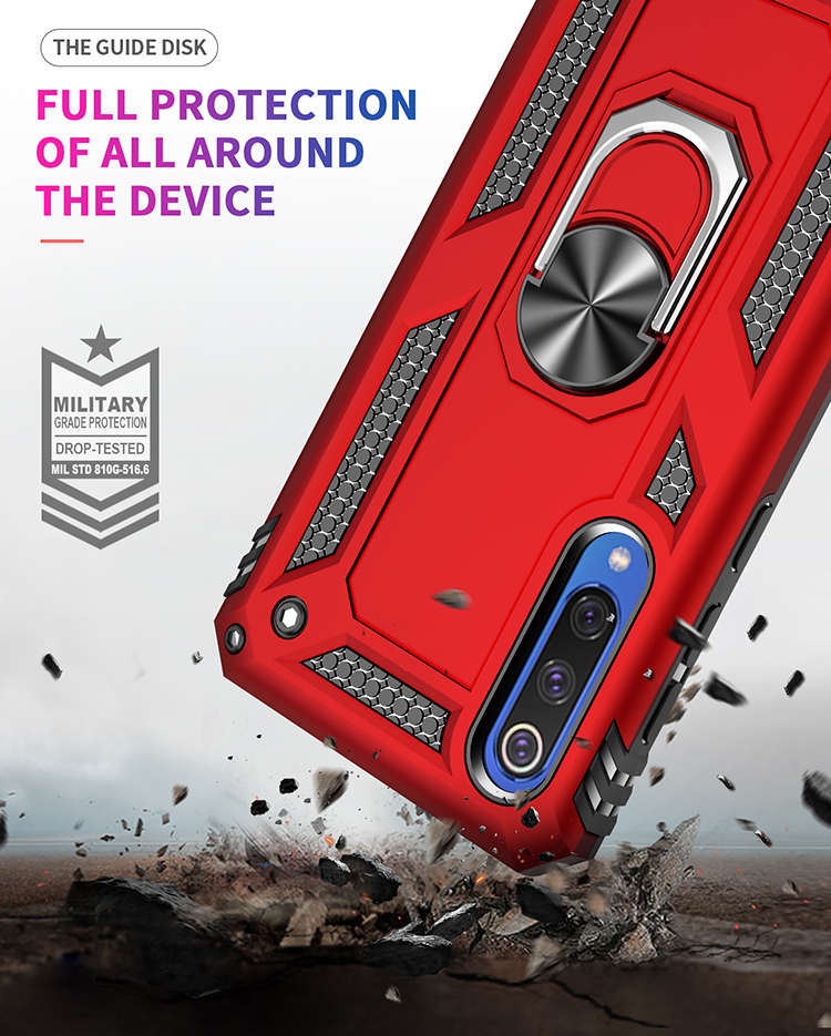 เคส Xiaomi Mi 9 SE #เคสฝาหลัง Hybrid TPU+PC มีแหวนสวมนิ้ว