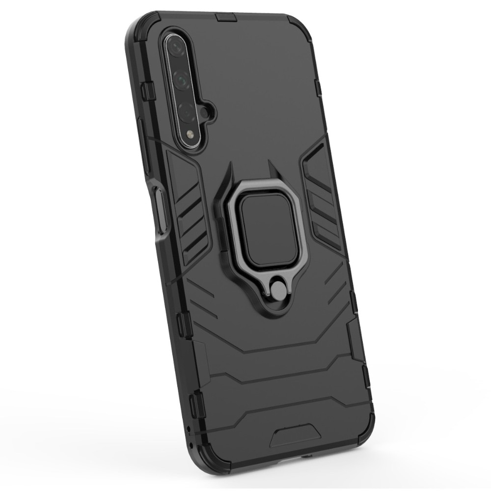 Case Huawei nova 5T #เคสฝาหลังพลาสติกแข็ง +TPU Hybrid Case มีแหวนสวมนิ้วโลหะ