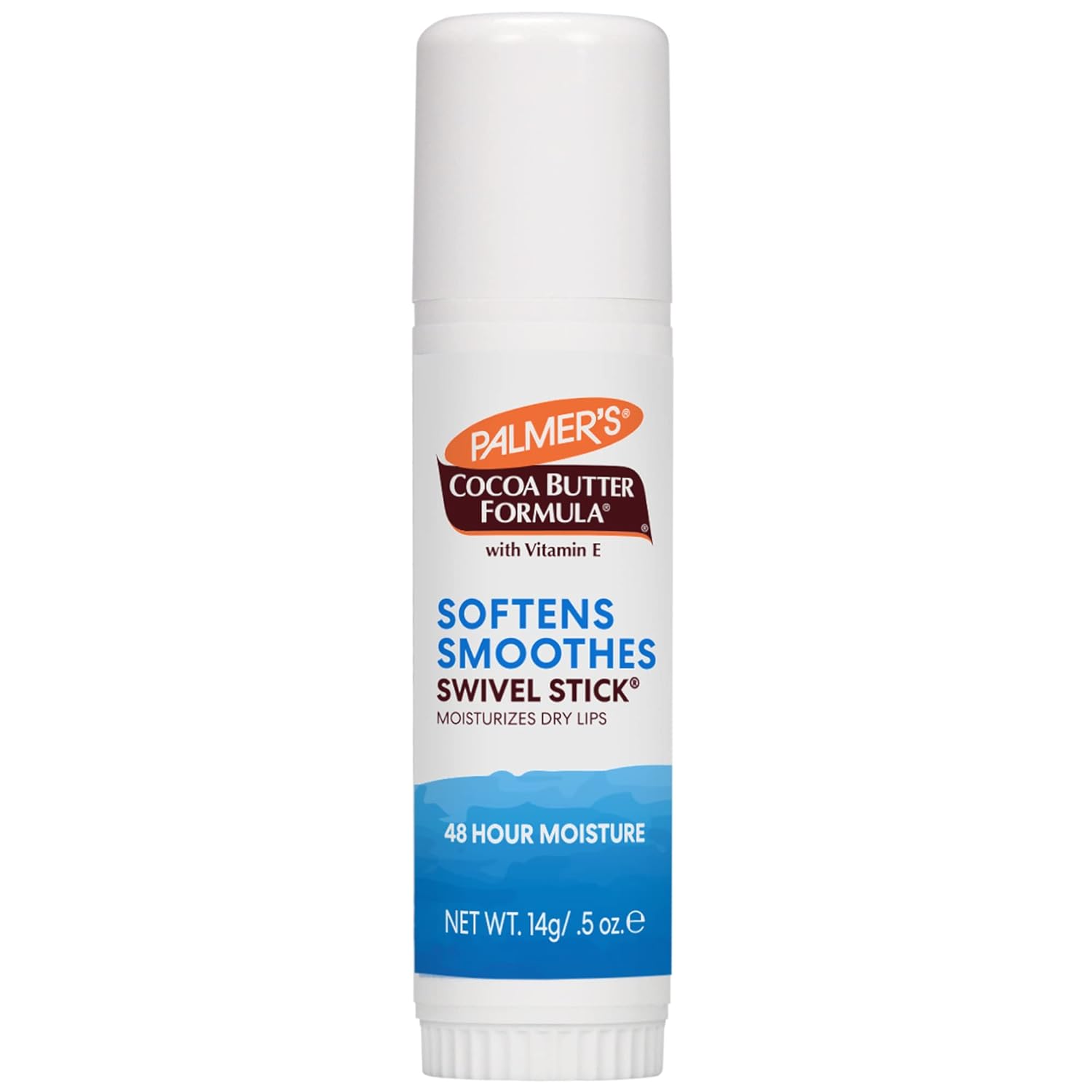 Palmer's® Softens Smoothes Swivel Stick, Cocoa Butter Formula 14 g Moisturizes Dry Lips ลิปบาล์ม กลิ่นโกโก้บัตเตอร์