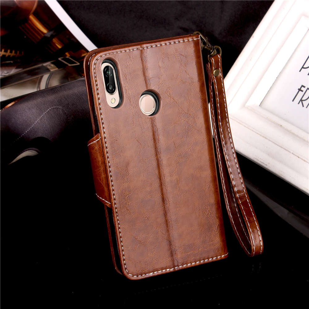 Case Huawei P20 Lite/Nova 3e #เคสฝาพับสไตล์กระเป๋าสตางค์ Business Style Vintage Leather Wallet