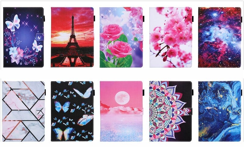 เคส Samsung Galaxy Tab A7 Lite 8.7" (T220,T225) #เคสฝาพับหนัง PU พิมพ์ลาย Pattern Printing Stand Leather