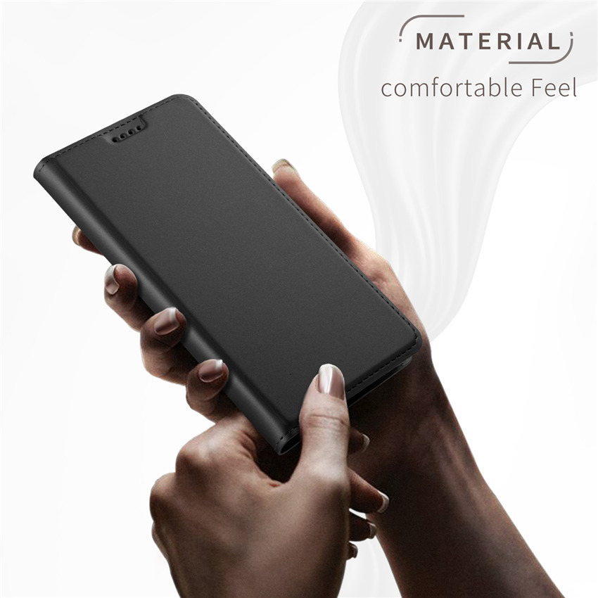 Case Samsung Galaxy A7 (2018) #เคสฝาพับ Auto-absorbed Magnetic Stand Leather มีช่องเสียบบัตร