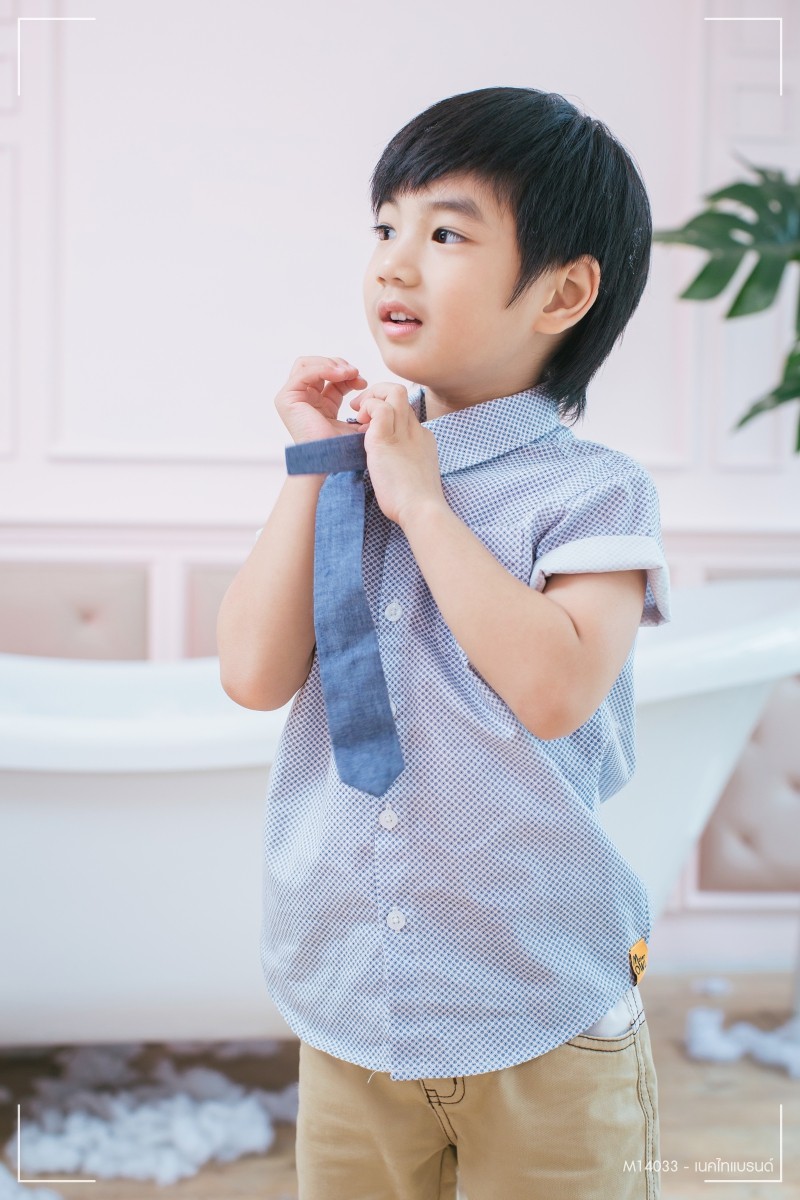 เนคไทเด็ก สีเทา